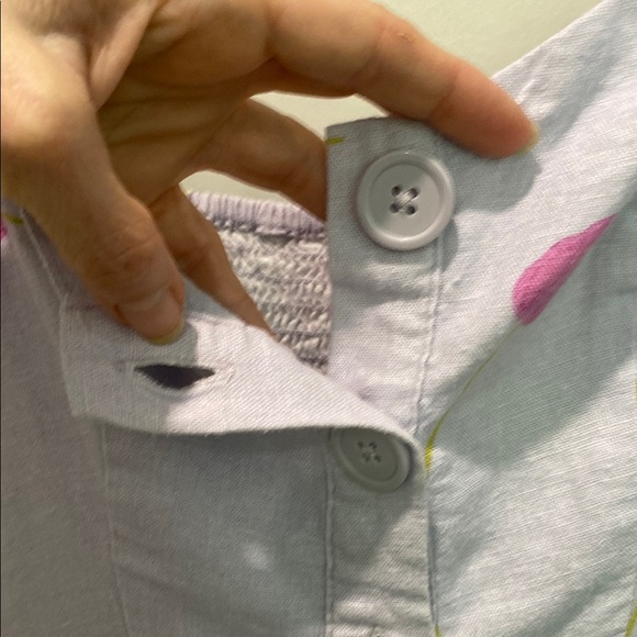 Urban Outfitters Linen Dress Midi Floral Print Dress Size Medium - Picture 13 of 16